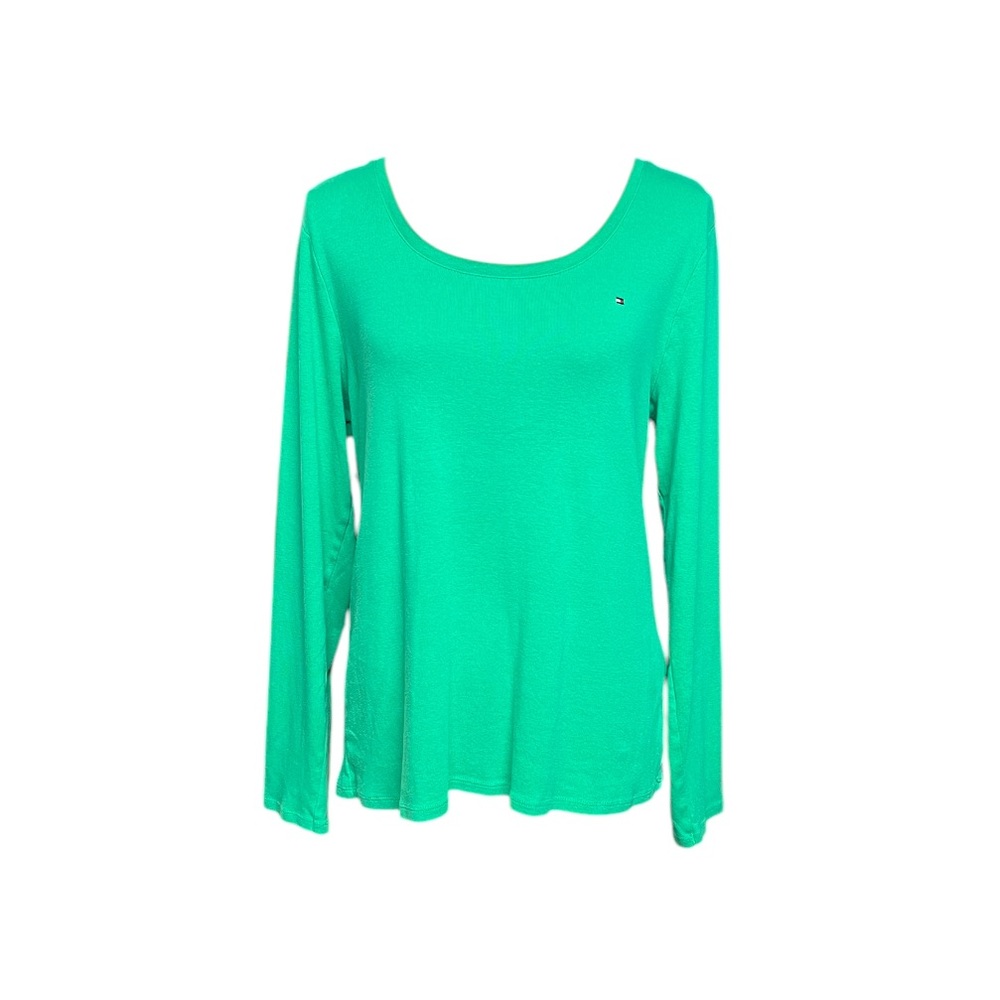 Tommy Hilfiger Women's Green Long Sleeve Top